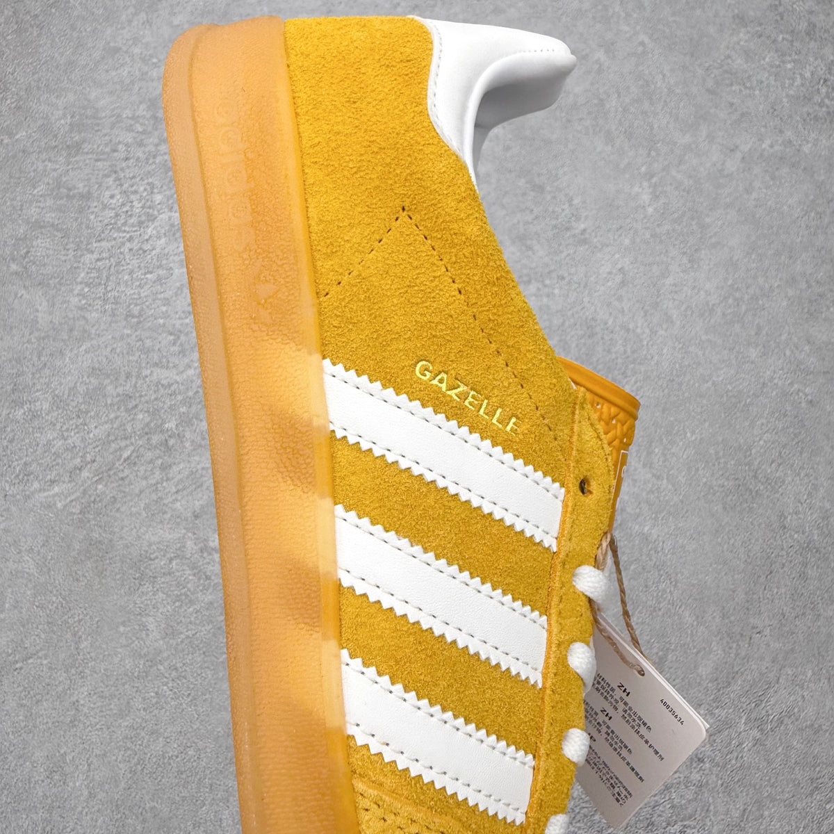 Adidas 'Gazelle Indoor' Yellow / Cloud White / Gold Metallic