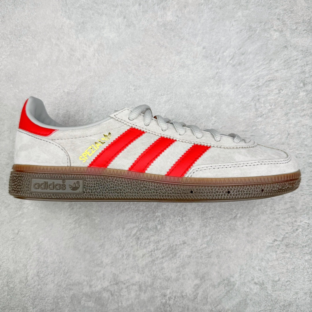 Adidas Handball Spezial Grey Two Hi-Res Red - vista lateral