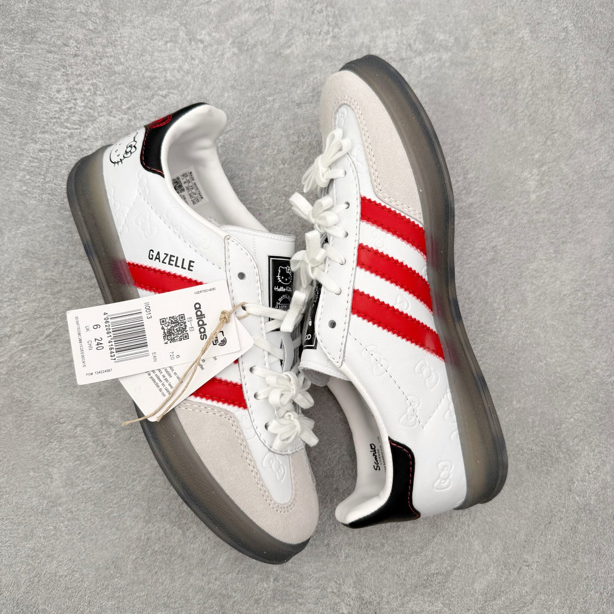 Adidas x Hello Kitty 'Gazelle Indoor 50th Anniversary' Cloud White / Red / Core Black