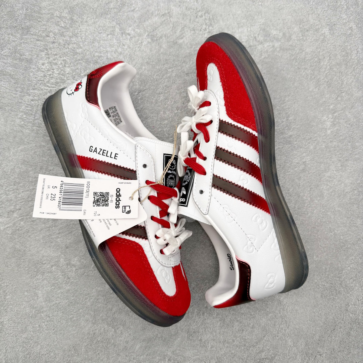 Adidas x Hello Kitty 'Gazelle Indoor 50th Anniversary' Cloud White / Red / Core Black