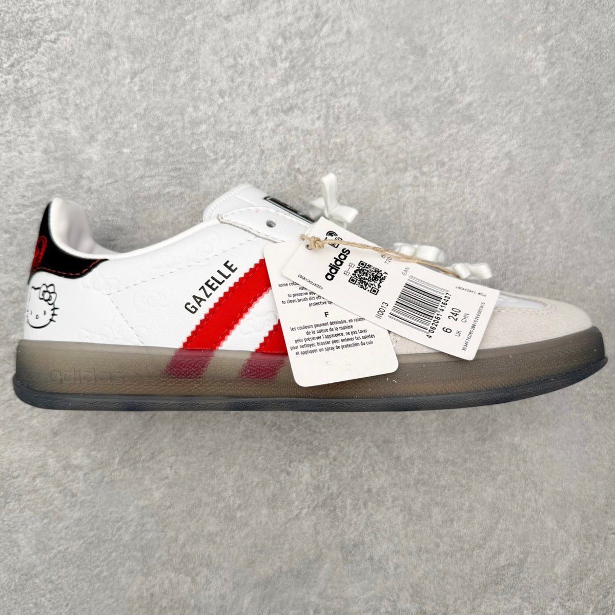 Adidas x Hello Kitty 'Gazelle Indoor 50th Anniversary' Cloud White / Red / Core Black