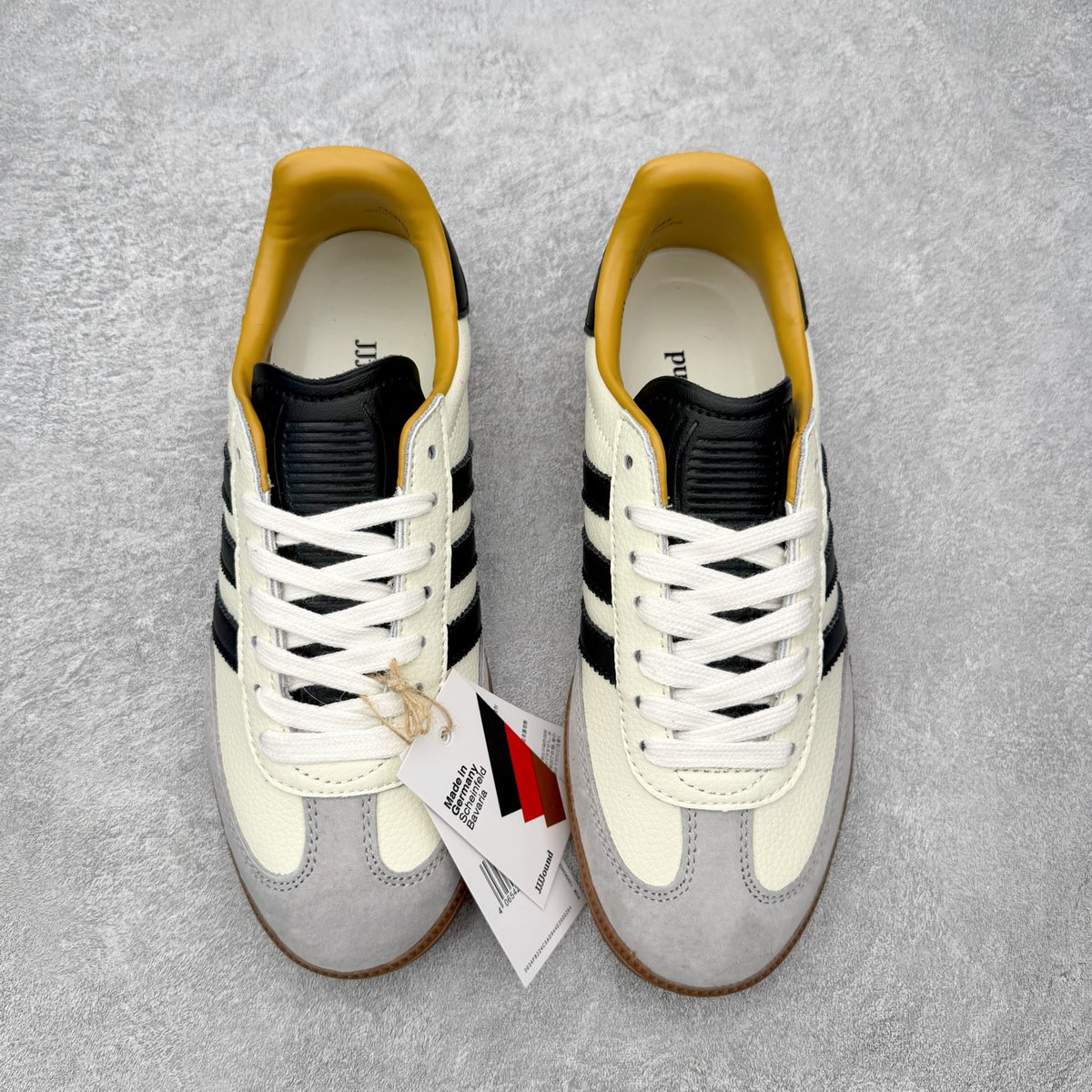 Adidas x JJJJound Samba OG Made in Germany Off White Core Black Gum - vista superior