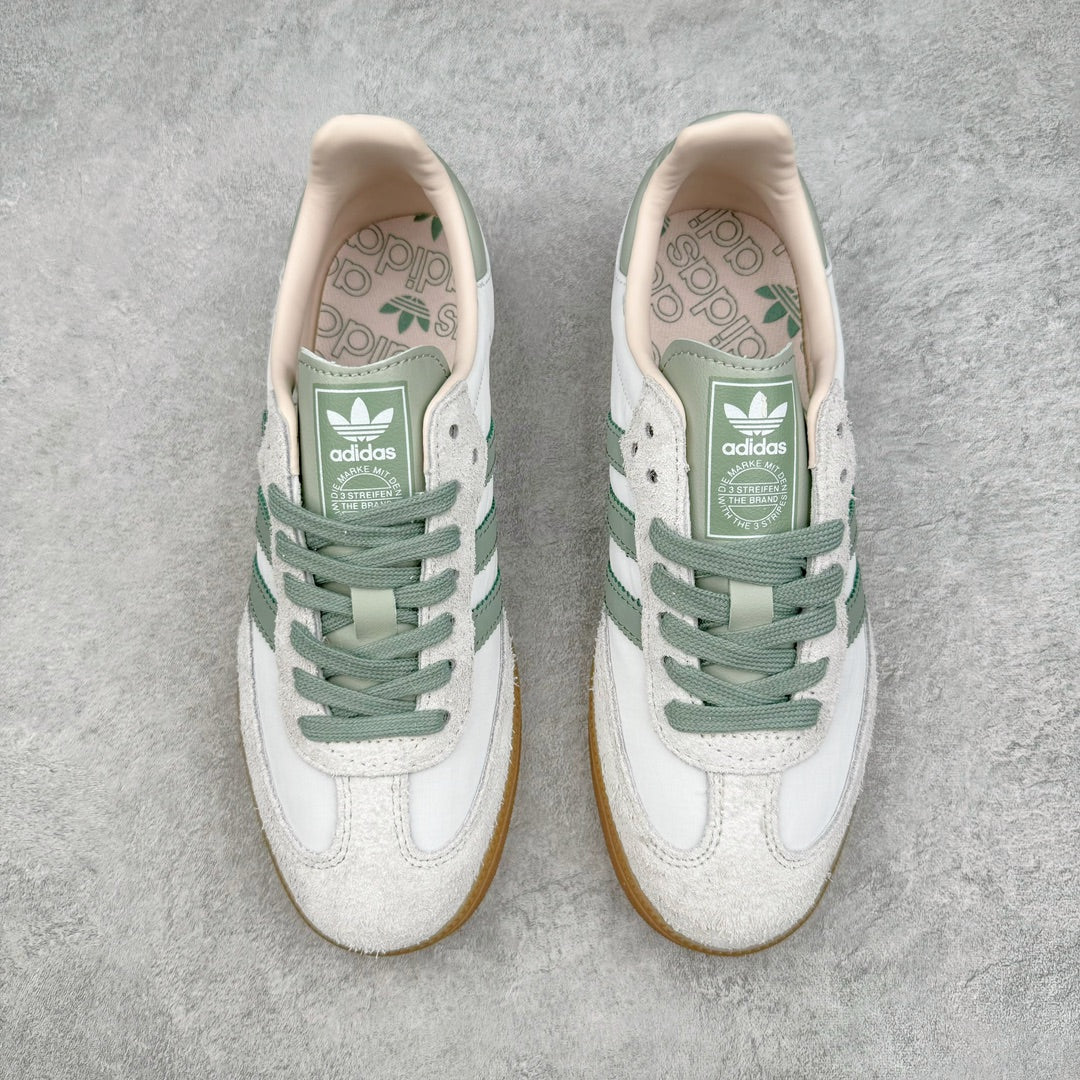 Adidas Samba OG Cloud White Silver Green Putty Mauve - vista superior