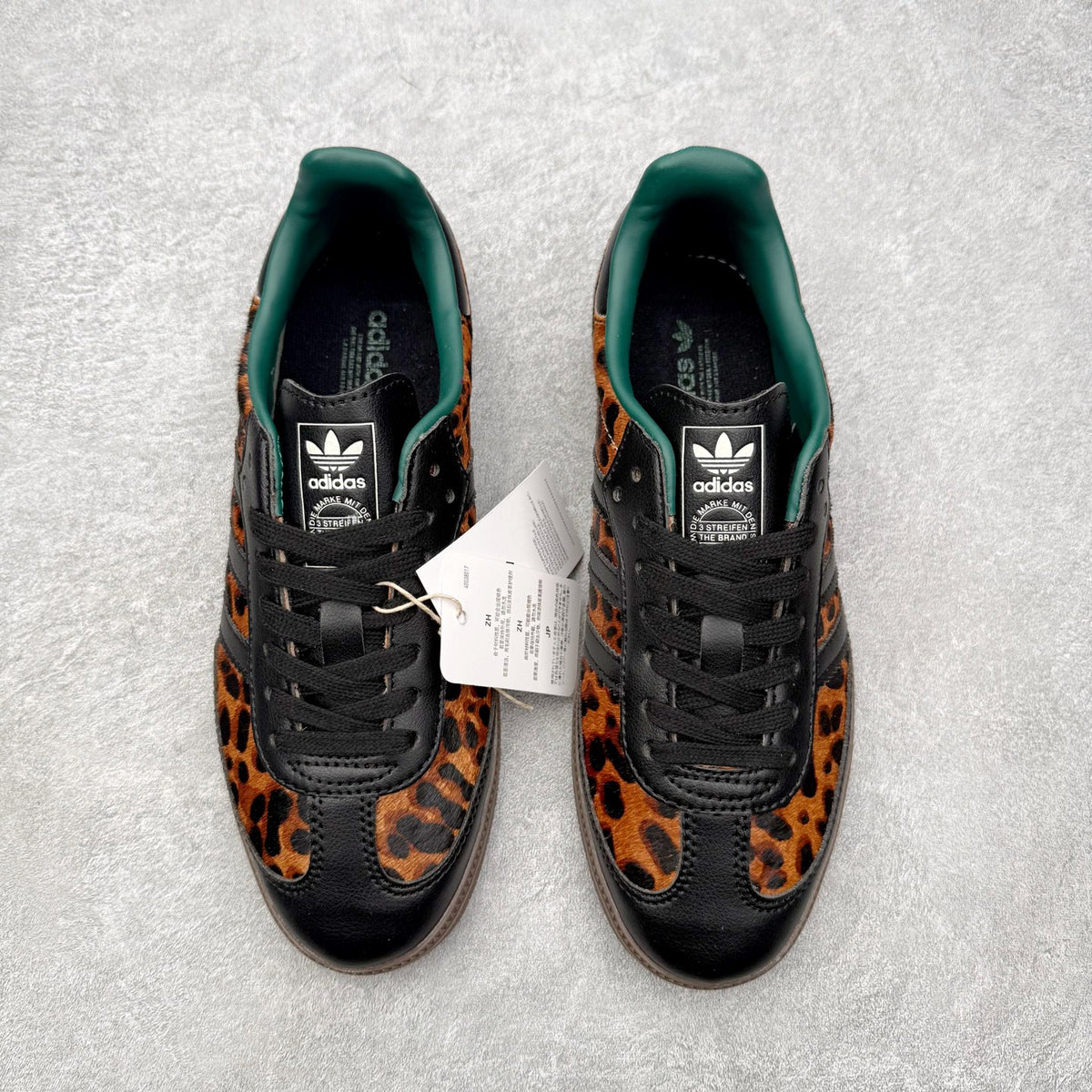 Adidas Samba OG Core Black Collegiate Green - vista superior