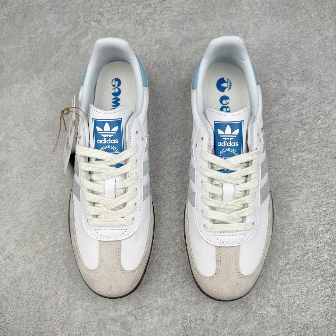Adidas Samba OG Core White Halo Blue vista superior