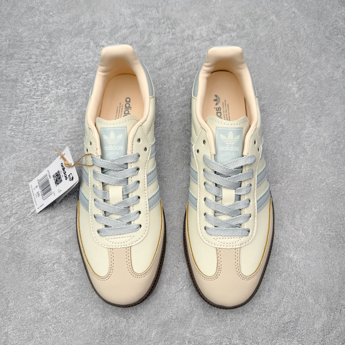 Adidas Samba OG Cream White / Wonder Silver / Sand Strata - vista superior