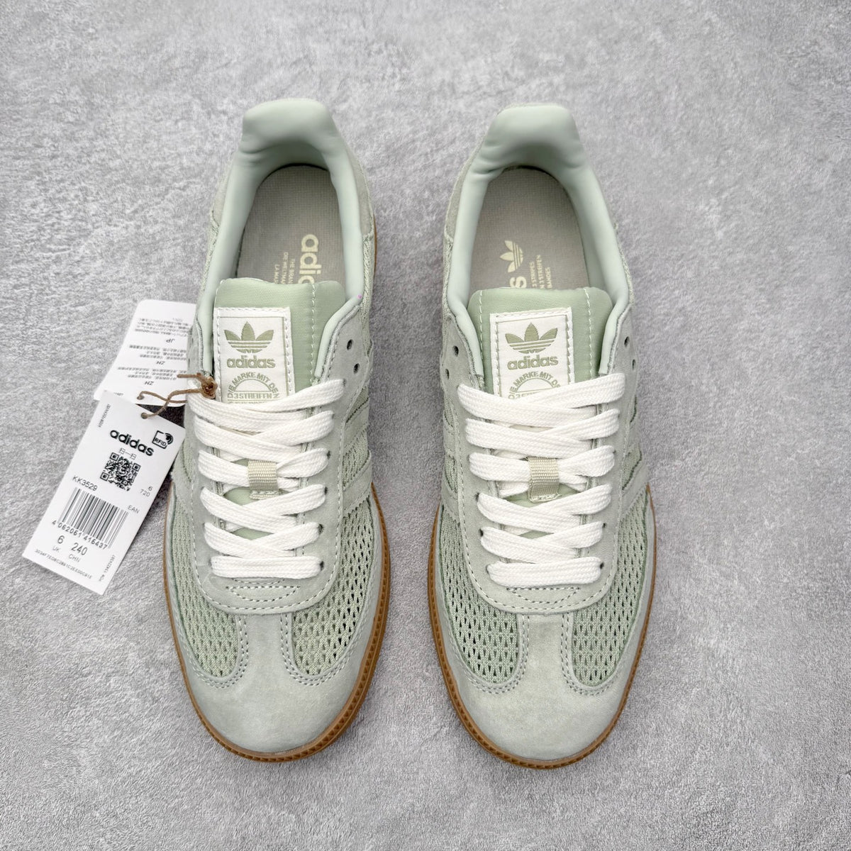 Adidas Samba OG Halo Green Gum vista superior