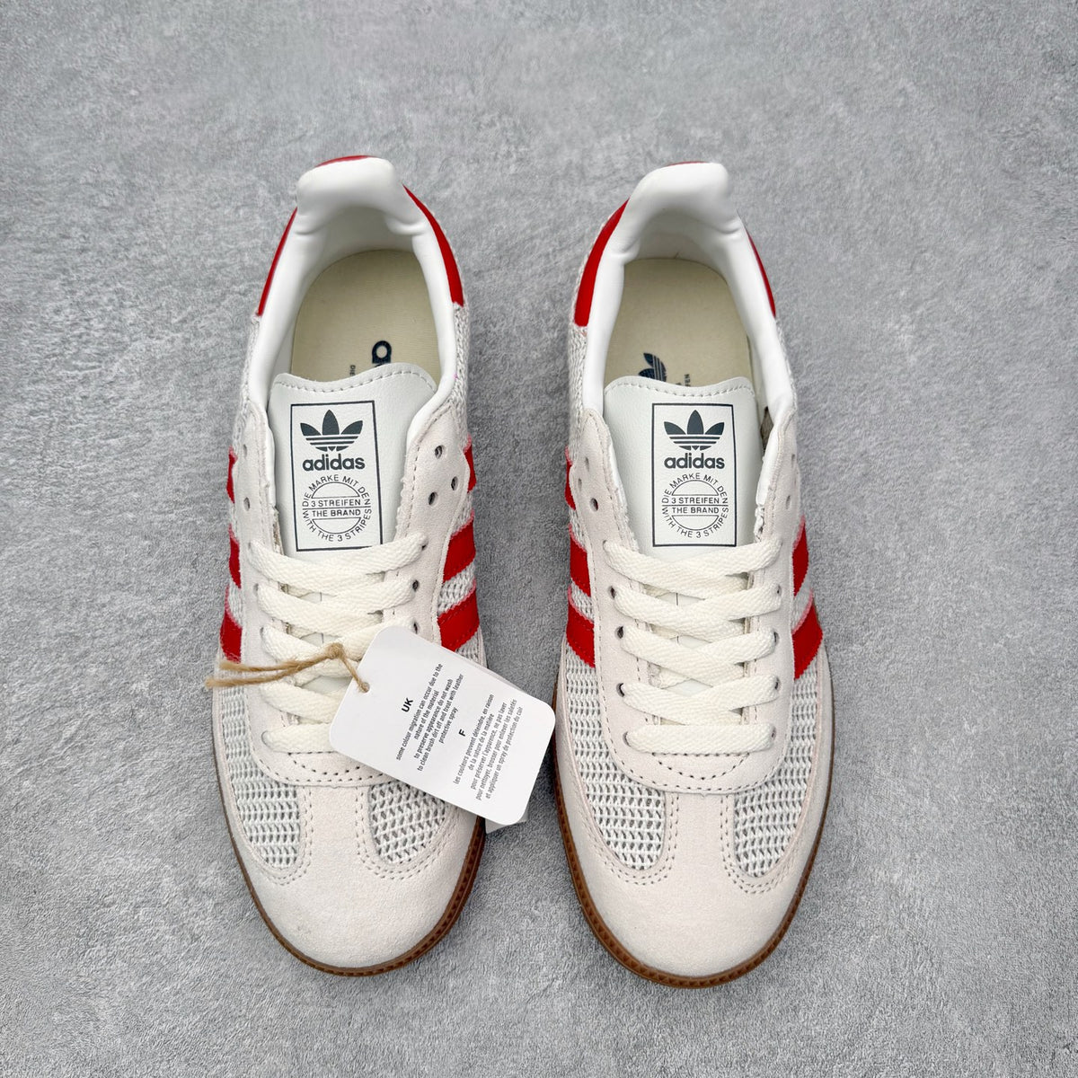 Adidas Samba OG Off White Better Scarlet Gum vista superior