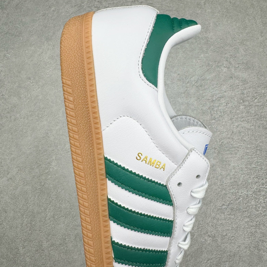 Adidas Samba OG Cloud White Collegiate Green Gum detalhe