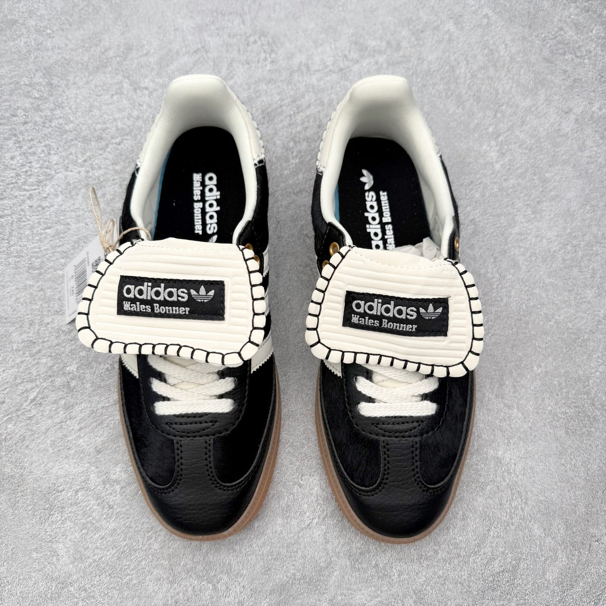 Adidas x Wales Bonner Samba Pony Tonal Low Black vista superior