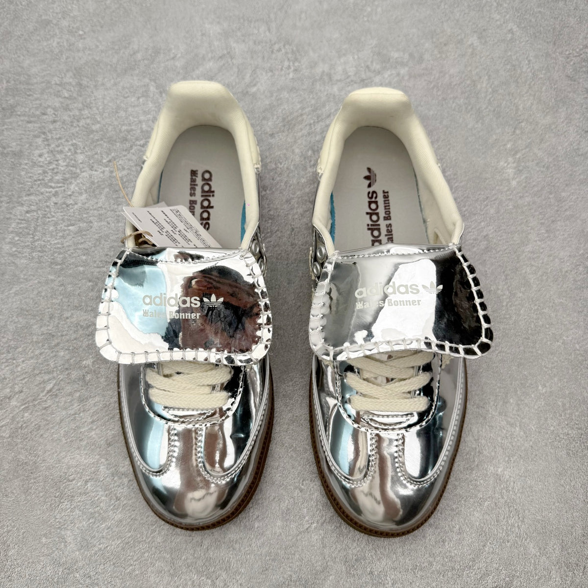 Adidas x Wales Bonner Samba Silver Metallic - vista superior