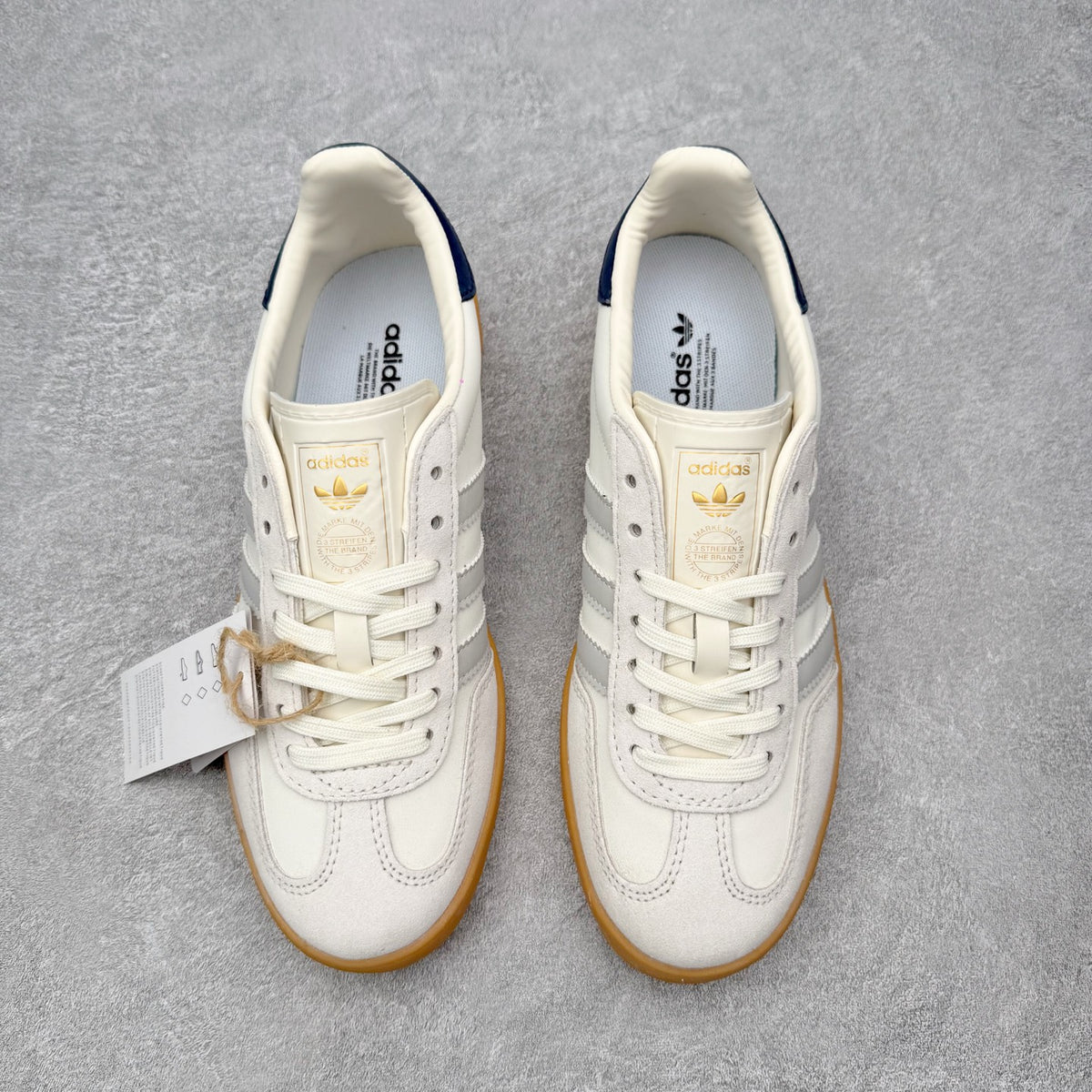 Adidas Gazelle Cloud White Semi Blue Burst Night Indigo - vista superior