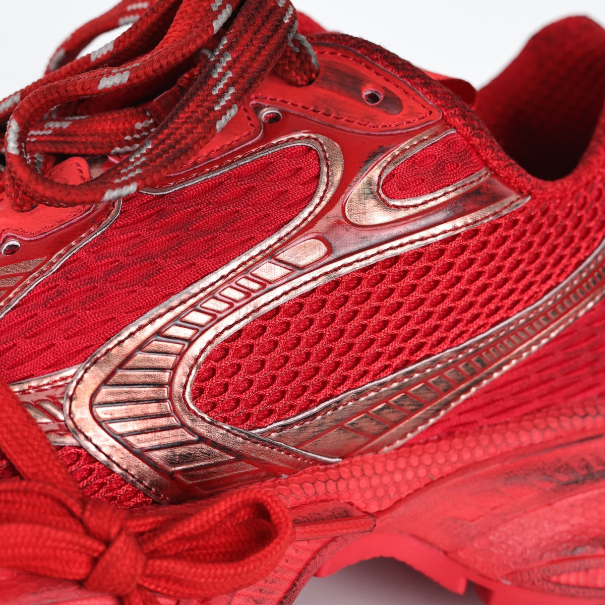 Balenciaga 3XL Extreme Lace vermelho - detalhe lateral