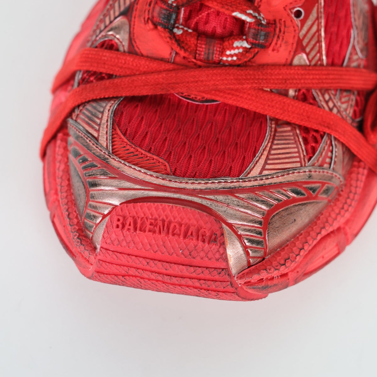 Balenciaga 3XL Extreme Lace vermelho - detalhe frontal