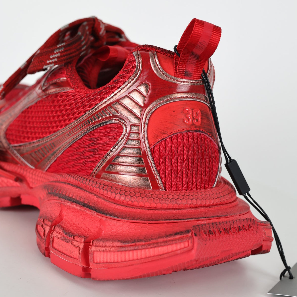 Balenciaga 3XL Extreme Lace vermelho - detalhe traseiro