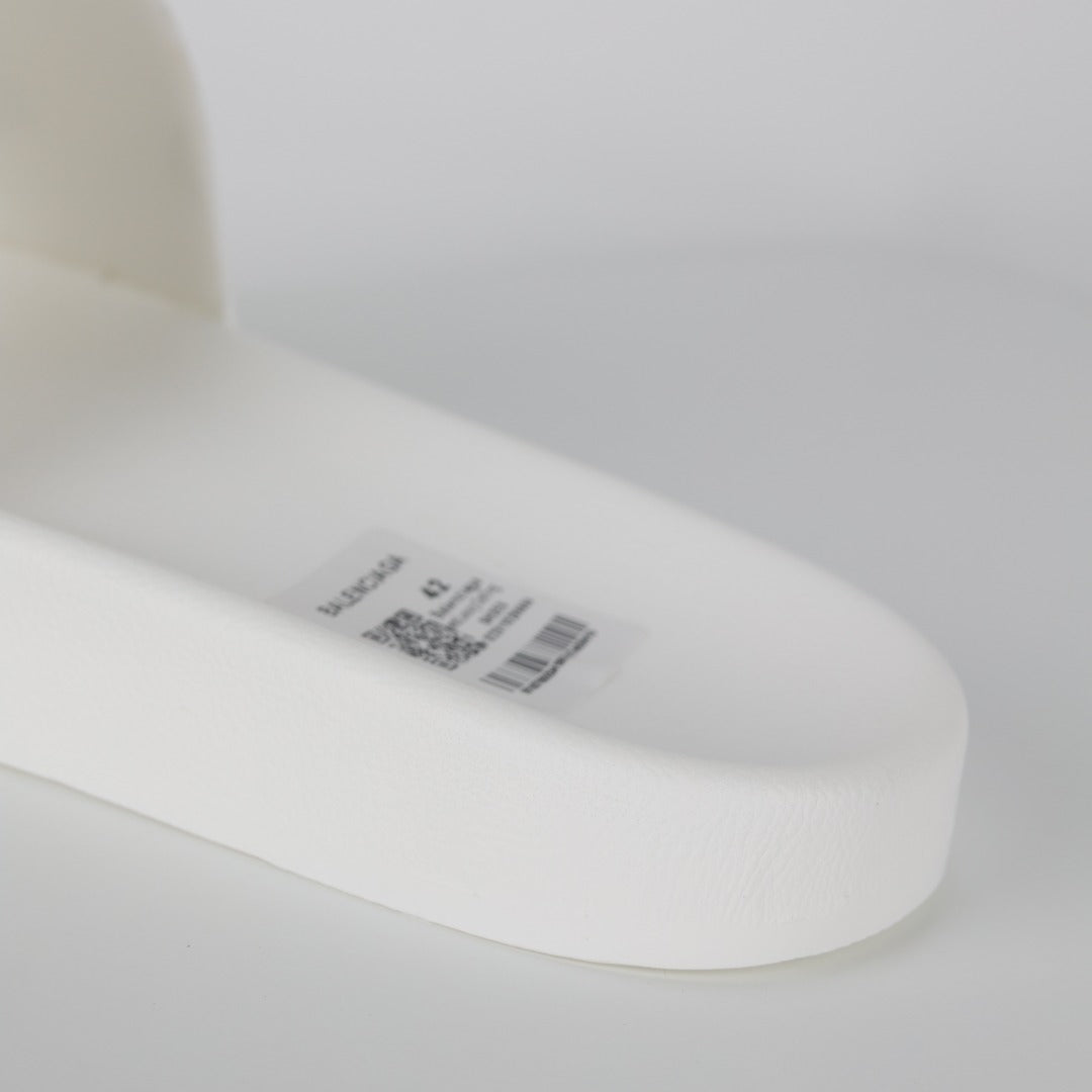 Balenciaga Pool Slide branca - detalhe da palmilha