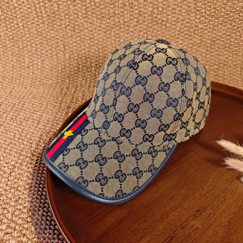 Boné GUCCI bege com faixa - vista diagonal