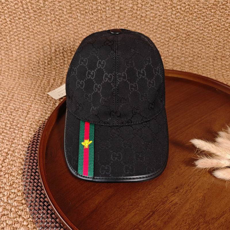 Boné GUCCI preto - vista frontal