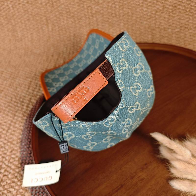 Boné GUCCI jeans claro - vista traseira e ajuste