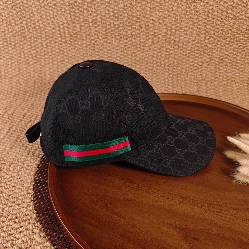Boné GUCCI preto - vista diagonal lateral