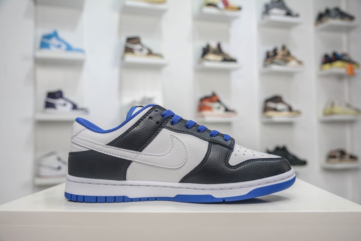 NIKE DUNK LOW WHITE BLACK ROYAL - lateral oposta