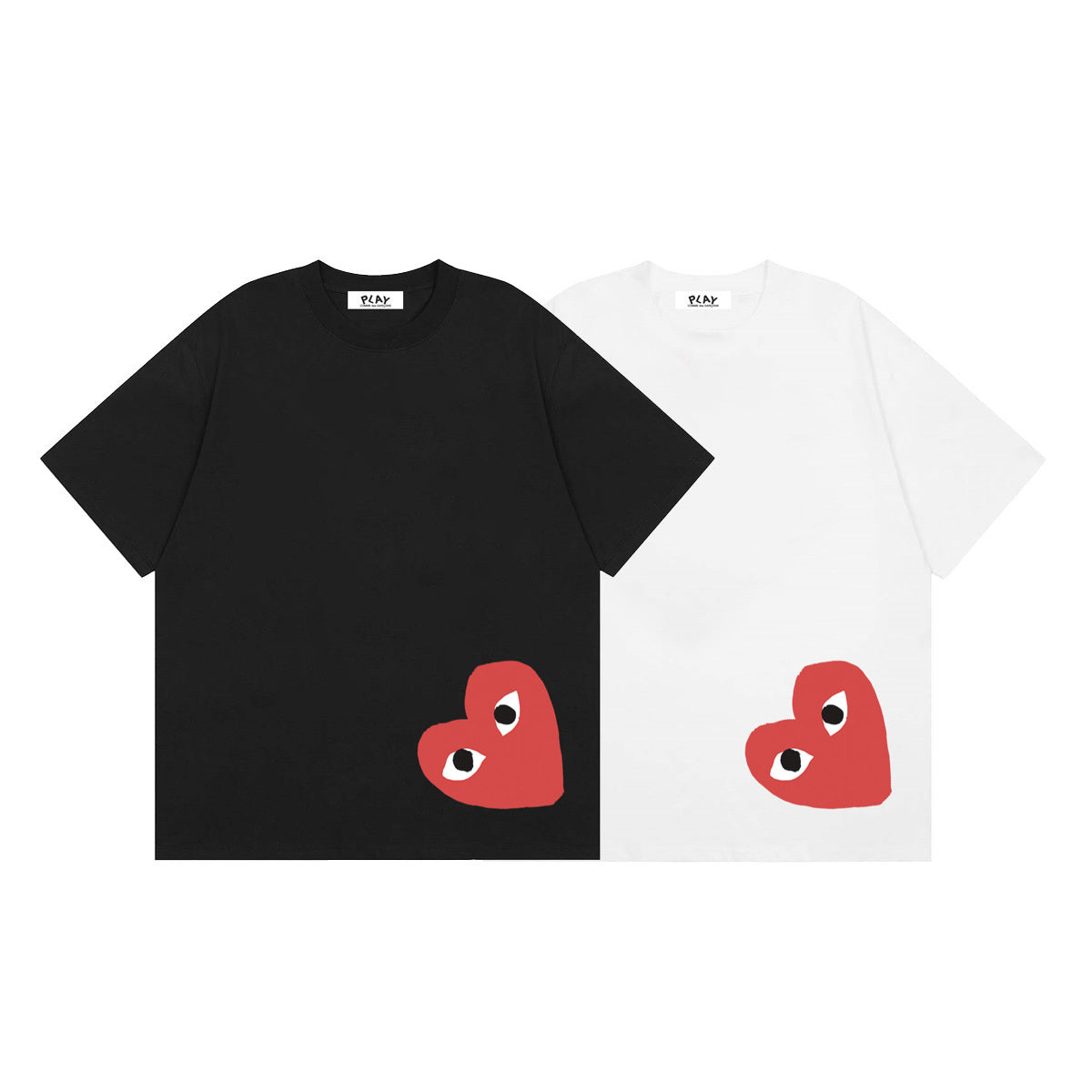 Comme des Garçons PLAY Big Heart preto e branco