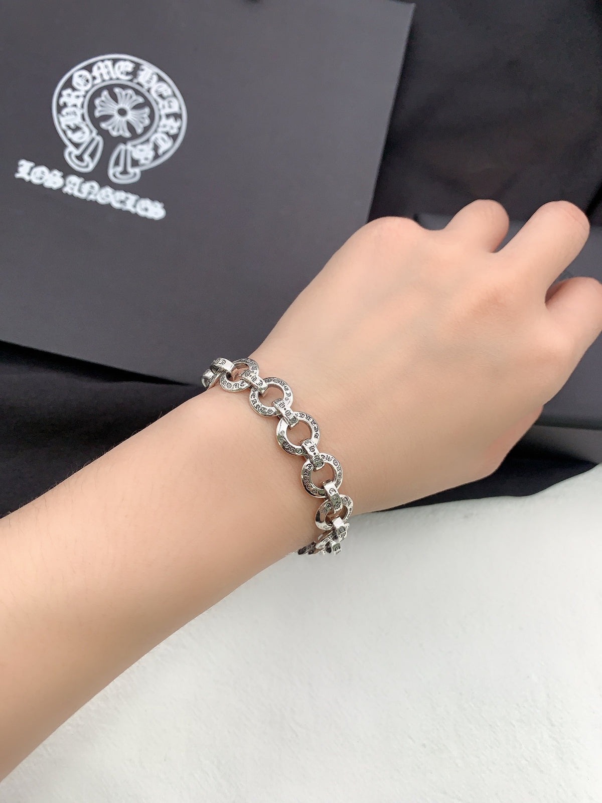 Chrome Hearts Babyfat Ring Bracelet - no pulso