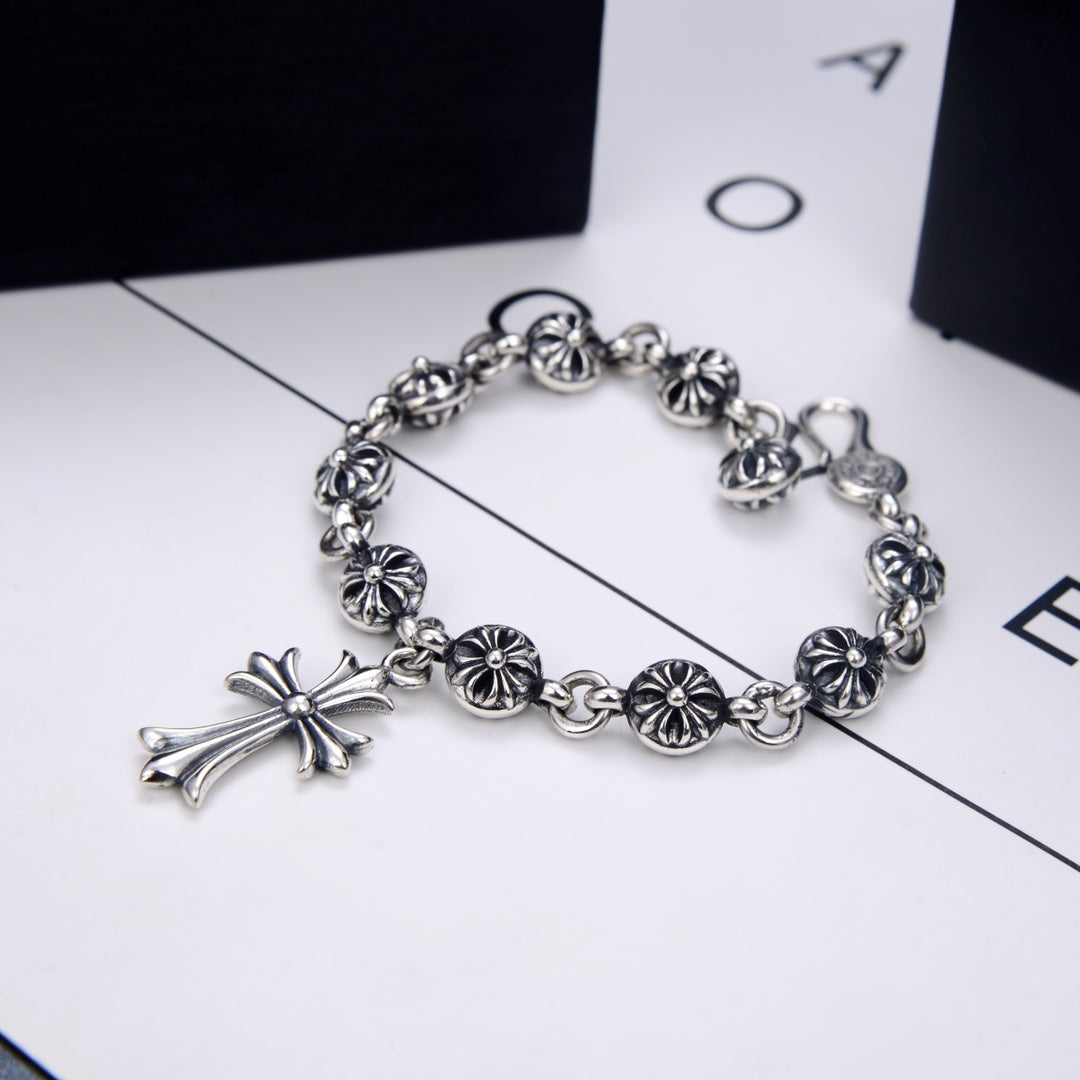 Chrome Hearts Cross Ball Tiny CH Cross Bracelet - vista principal