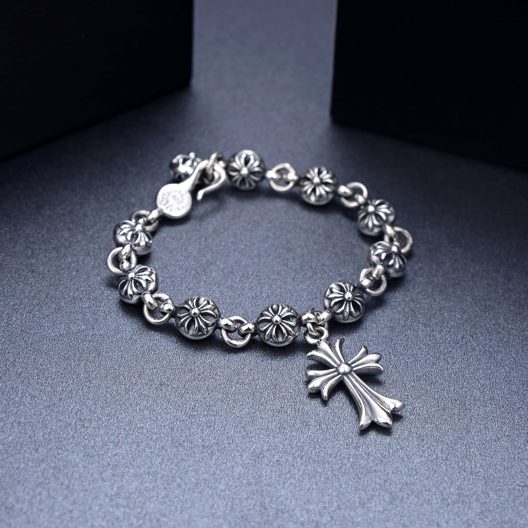 Chrome Hearts Cross Ball Tiny CH Cross Bracelet - vista completa