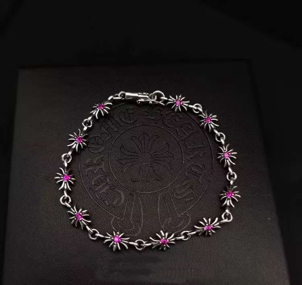 Chrome Hearts Tiny E CH Plus Ruby Bracelet - foto principal