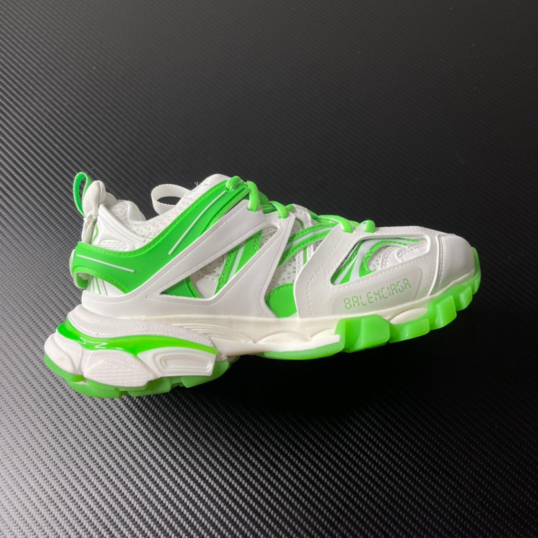 Balenciaga Track.2 Open branco e verde - vista lateral