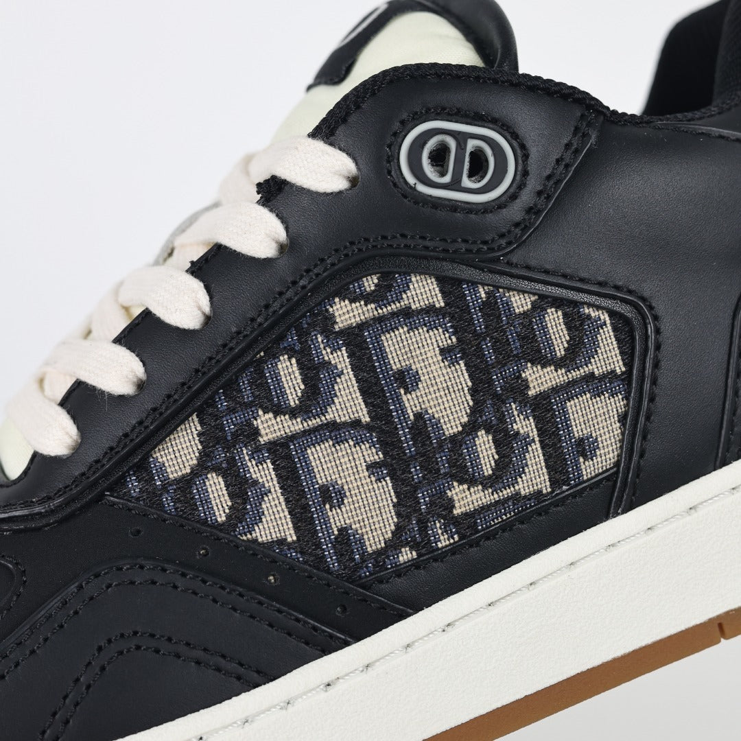 Dior B27 Uptown preto com Dior Oblique - detalhe do painel lateral