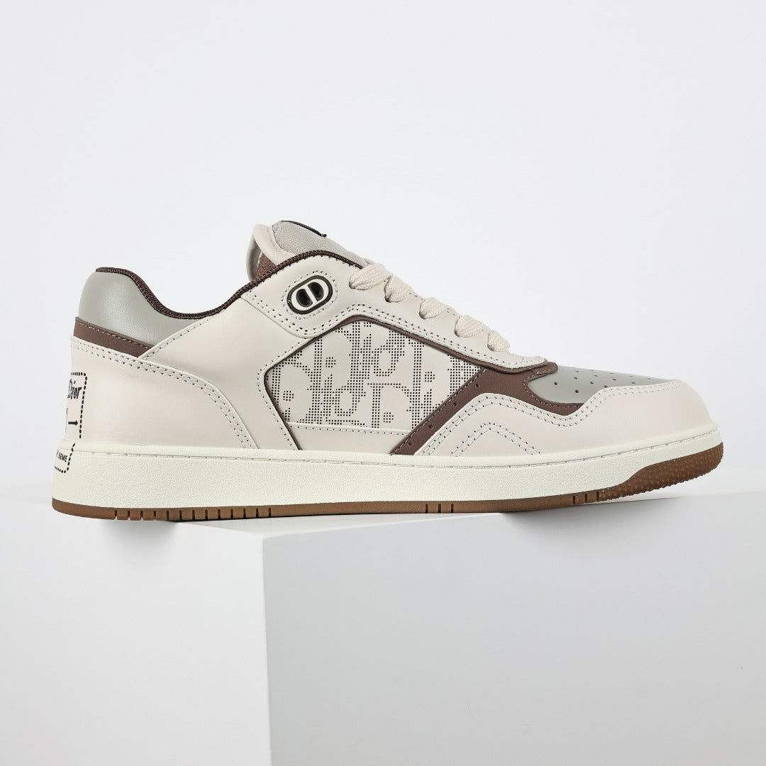 Dior B27 Uptown creme e marrom - vista lateral