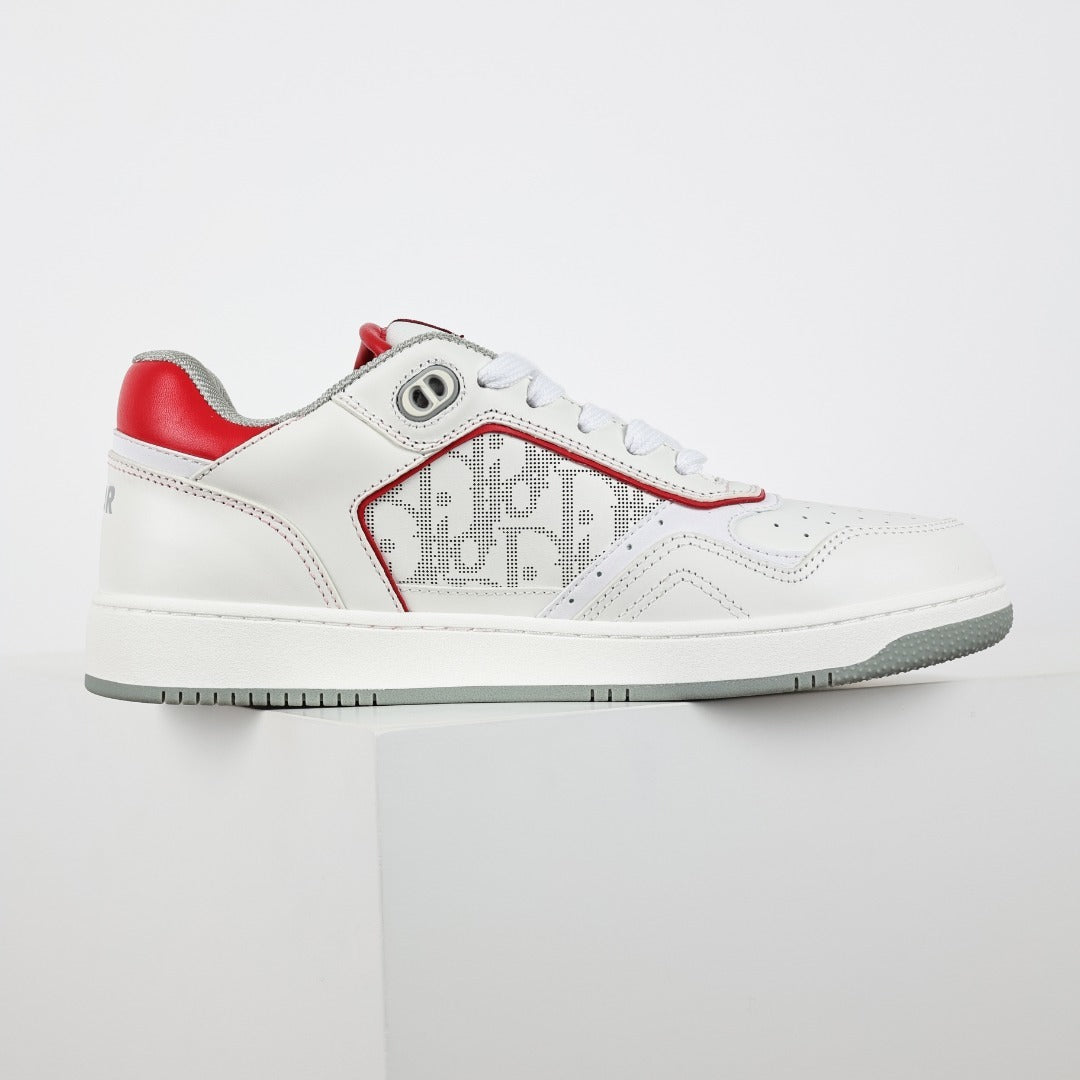 Dior B27 Uptown branco e vermelho - vista lateral