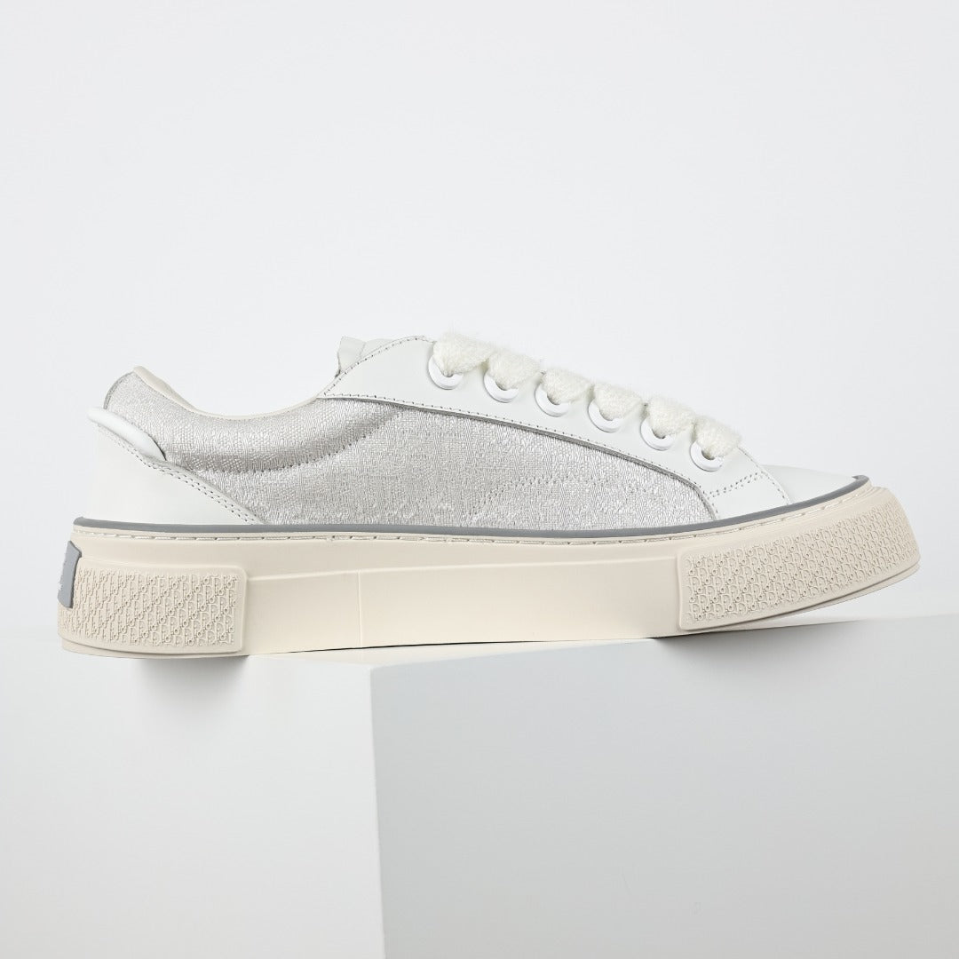 Dior B33 Spin branco e prata - vista lateral