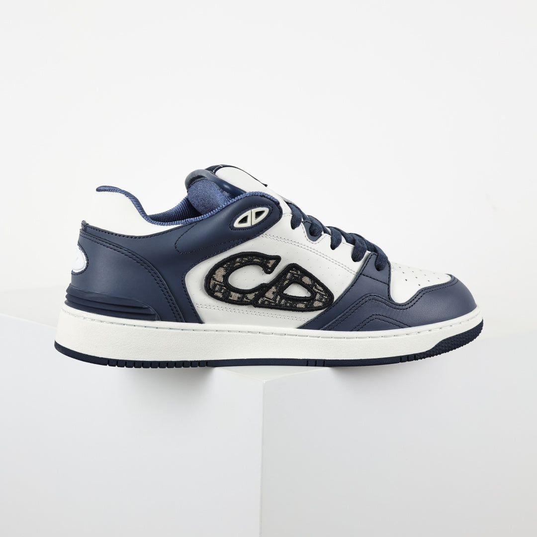 Dior B57 azul-marinho e branco - vista lateral