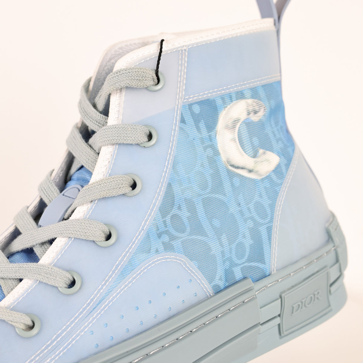 Dior x Daniel Arsham B23 High azul - detalhe lateral