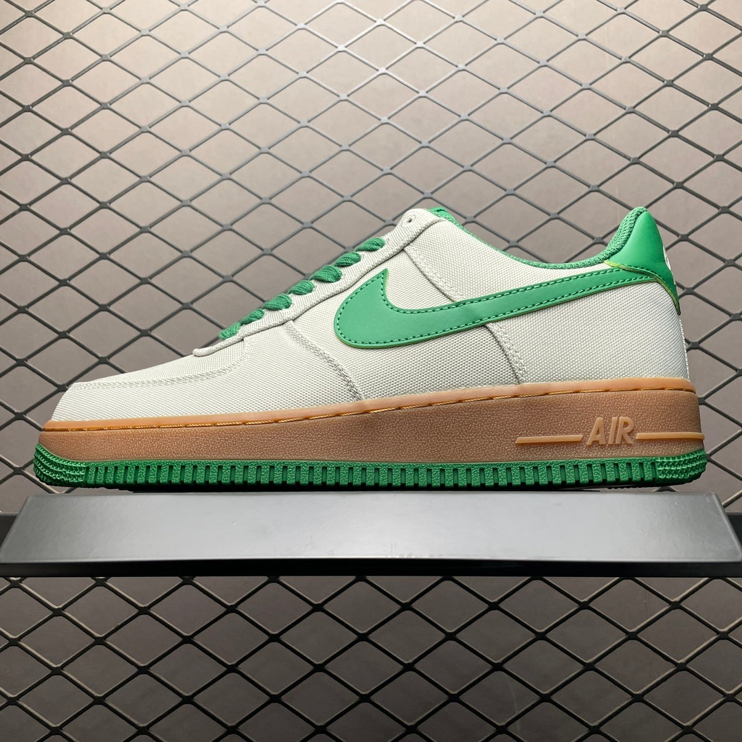 Nike Air Force 1 Low Canvas Sail Green Gum - lateral AIR