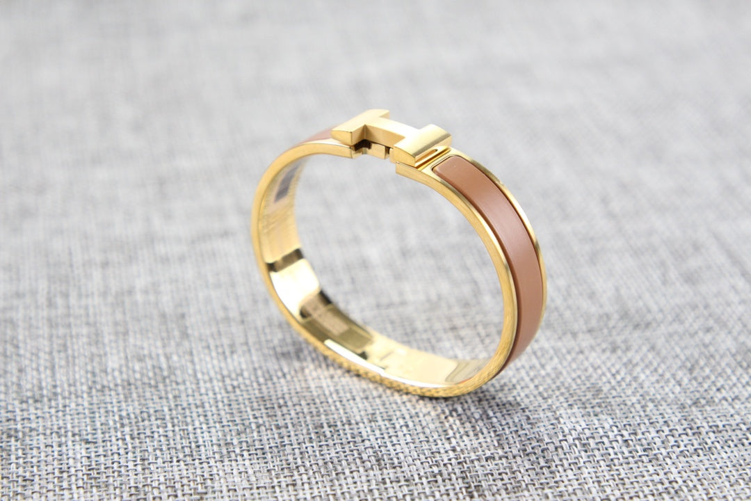 Hermès Clic H - Caramelo/Dourado - foto 2