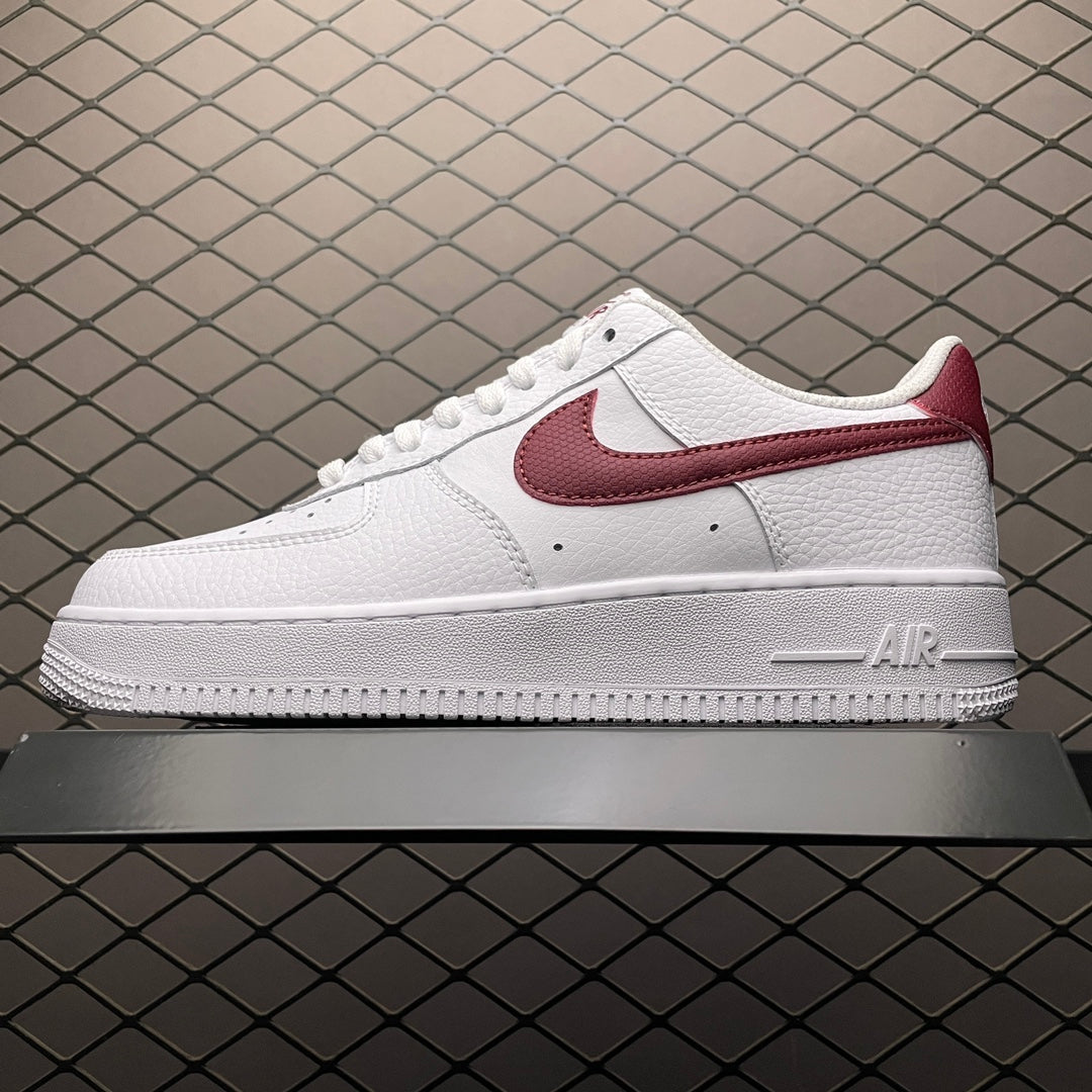 Nike Air Force 1 '07 White Burgundy side AIR
