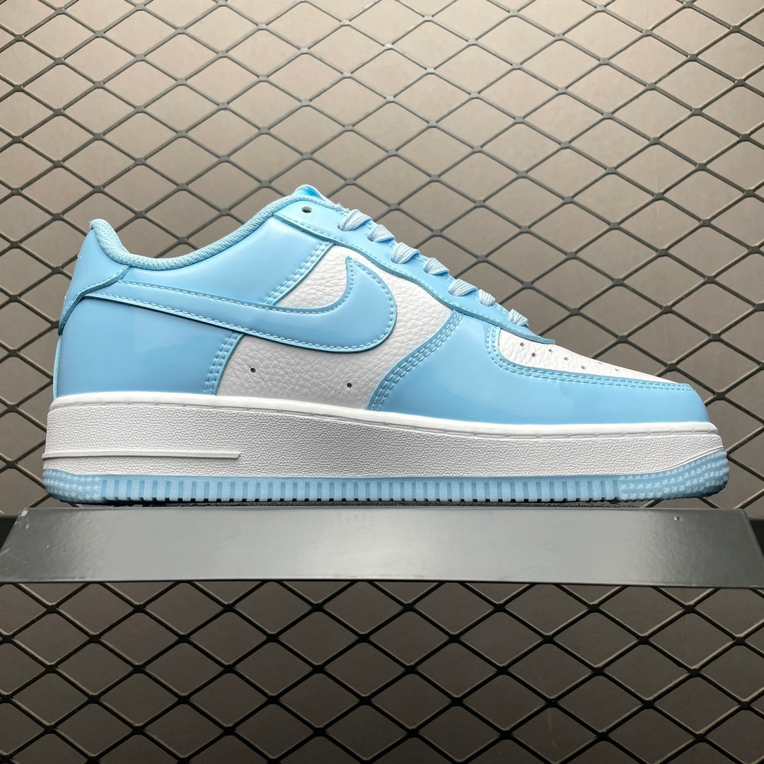 Nike Air Force 1 Low White University Blue Patent - lateral