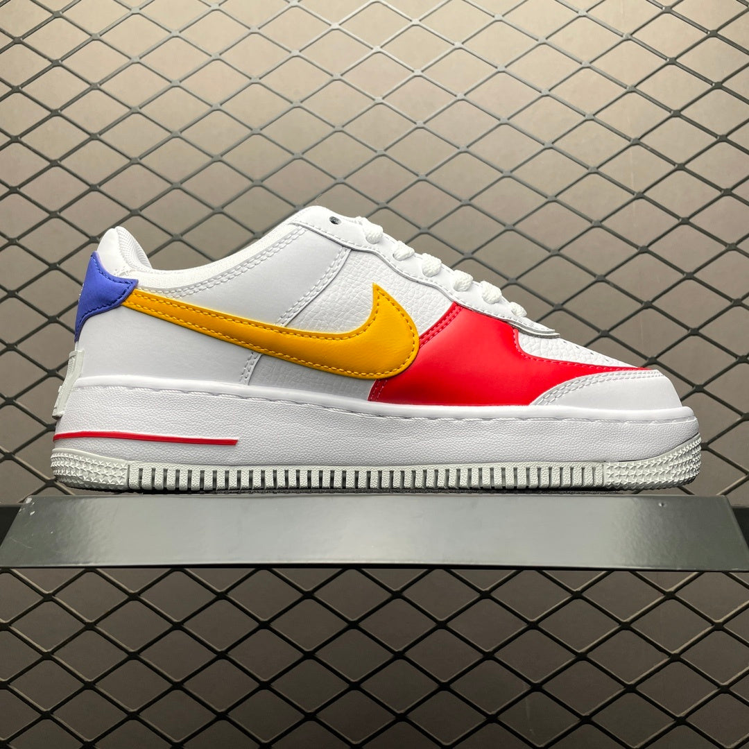 Nike Air Force 1 Shadow White Siren Red Sundial - lateral