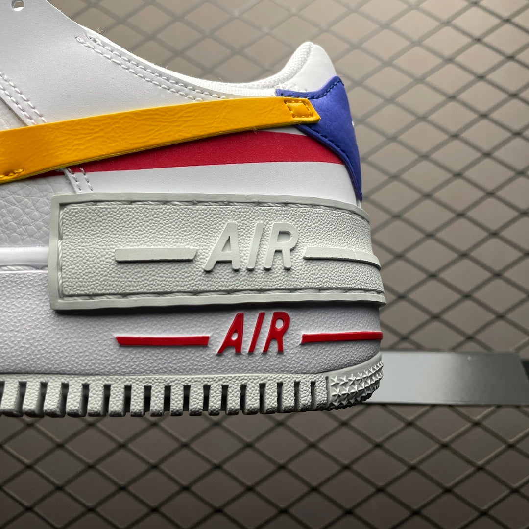 Nike Air Force 1 Shadow White Siren Red Sundial - lateral
