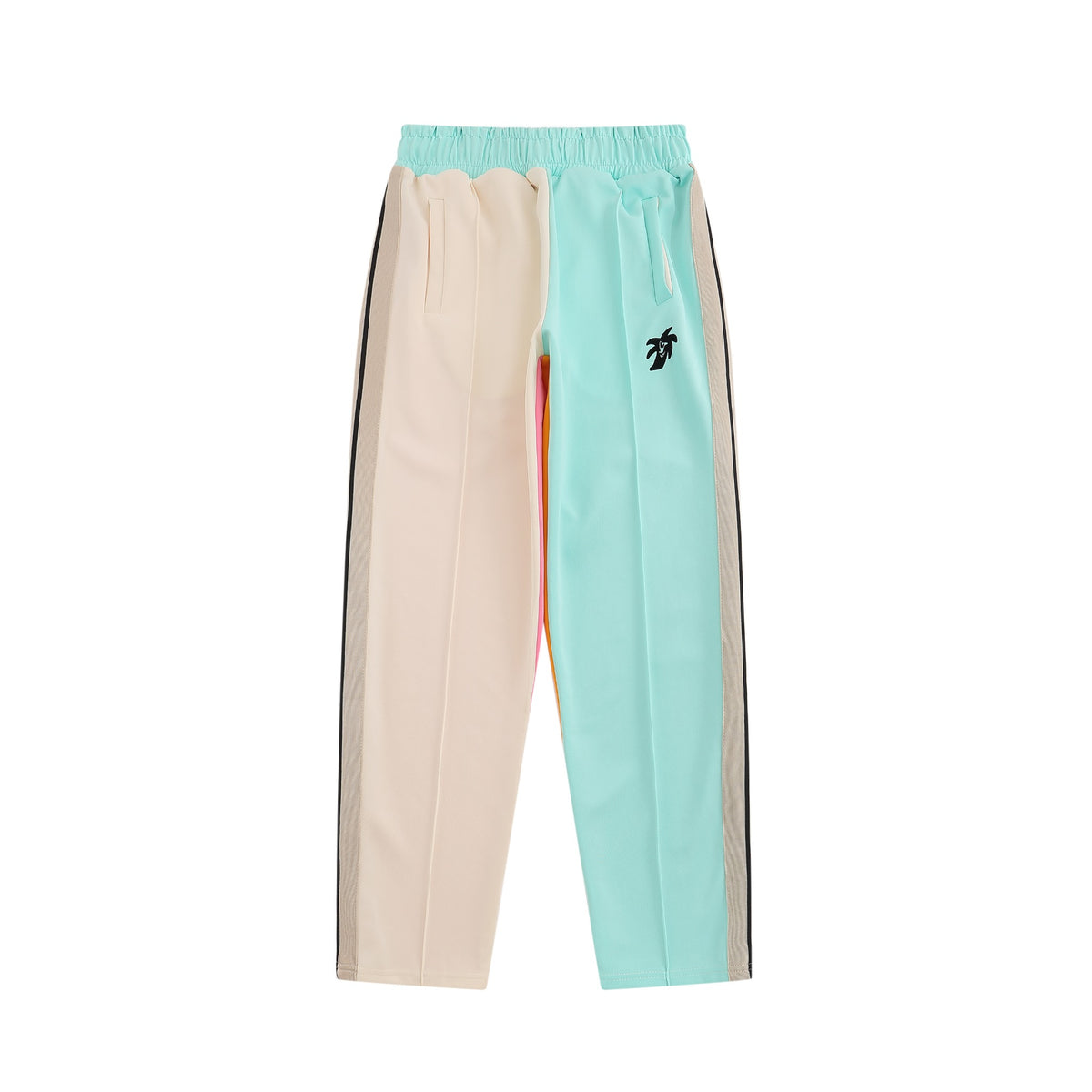 Palm Angels Colourblock Logo-Print Track Multicolor