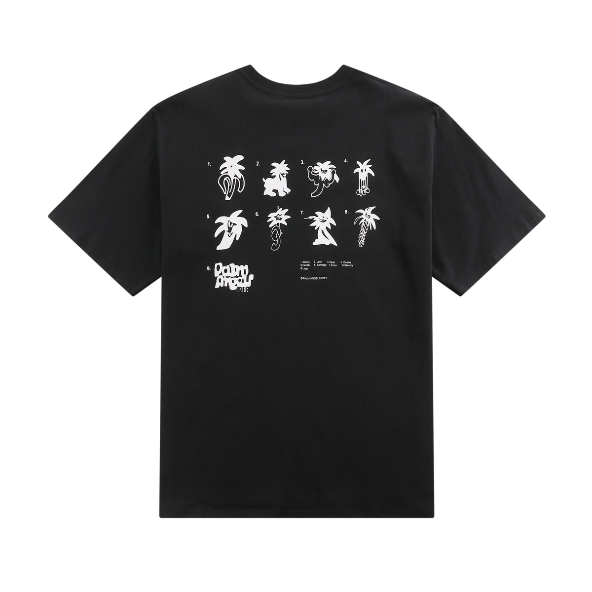Camiseta Palm Angels Honfer Oversized preta costas