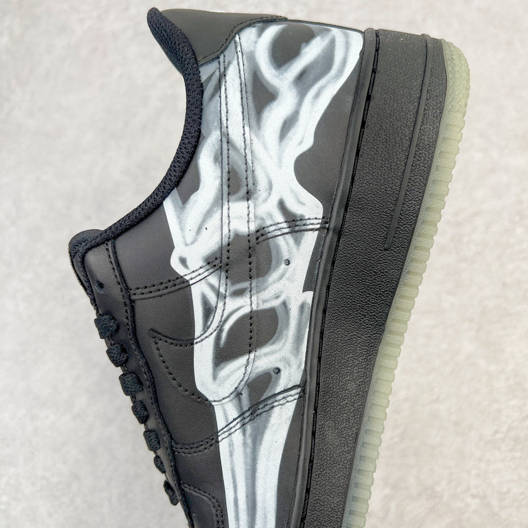 Nike Air Force 1 07 QS Black Skeleton - lateral