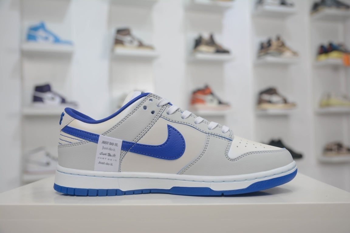 NIKE DUNK LOW WORLDWIDE PACK WHITE GAME ROYAL - lateral