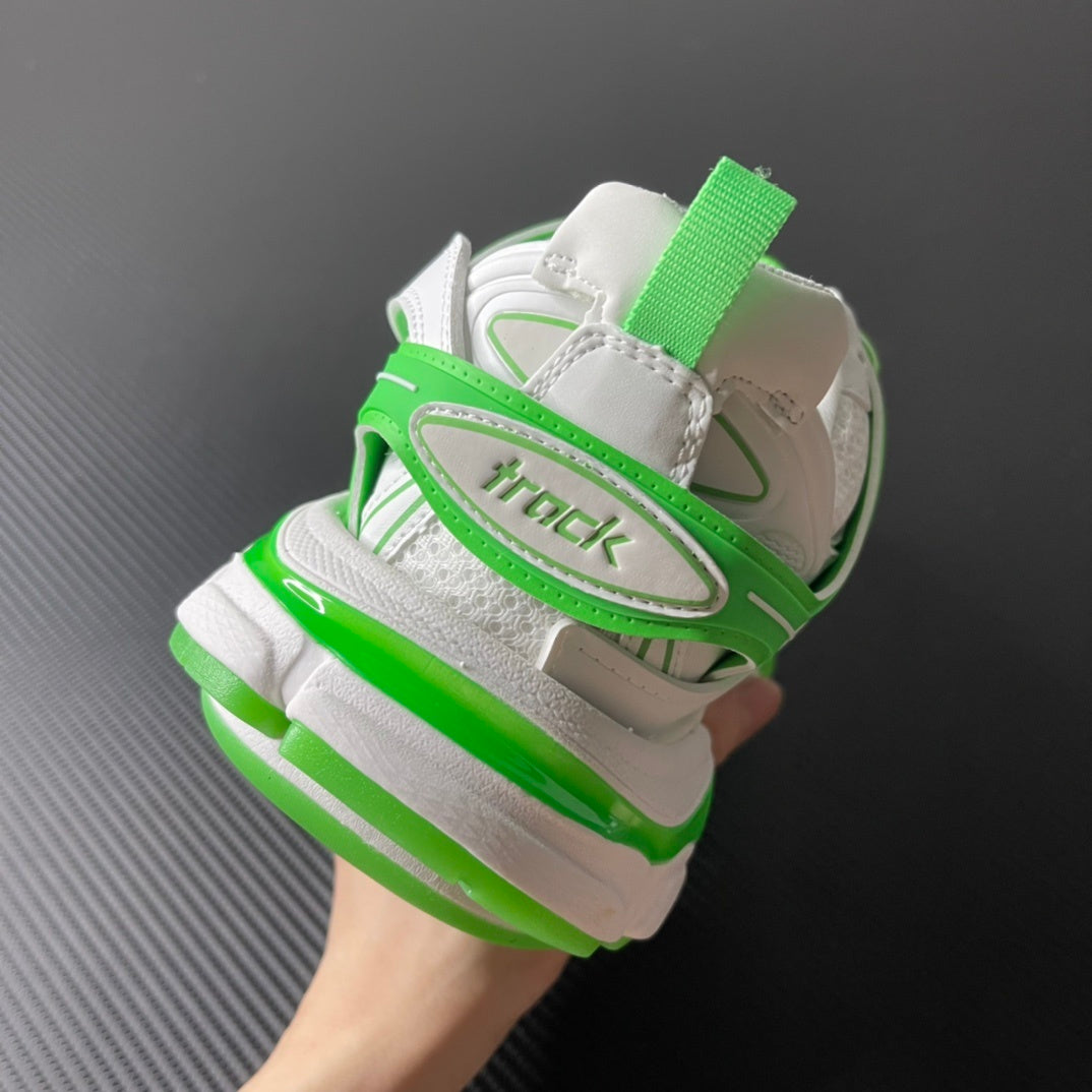Balenciaga Track.2 Open branco e verde - detalhe traseiro