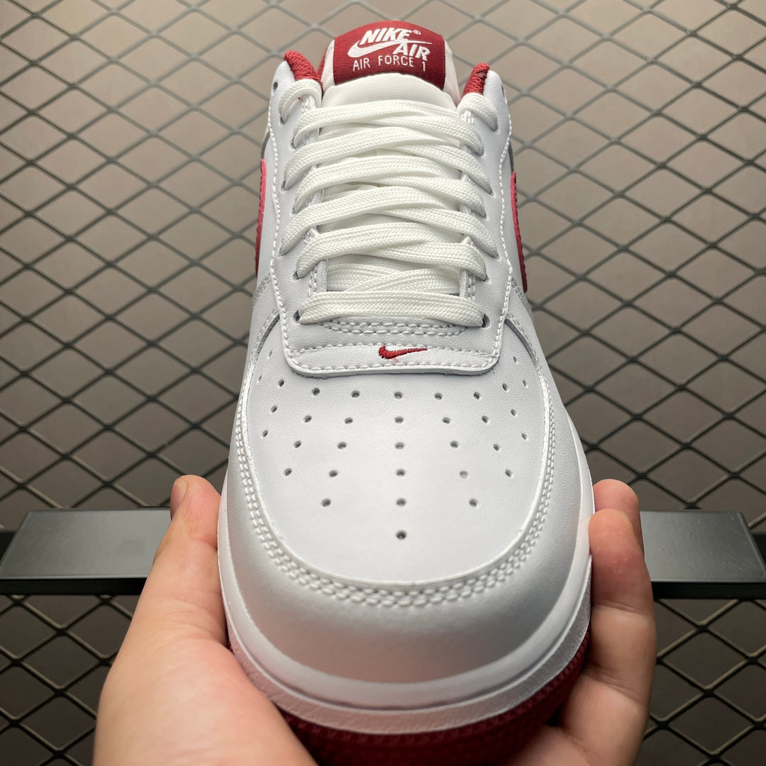 Nike Air Force 1 Mini Swoosh White Team Red - frente