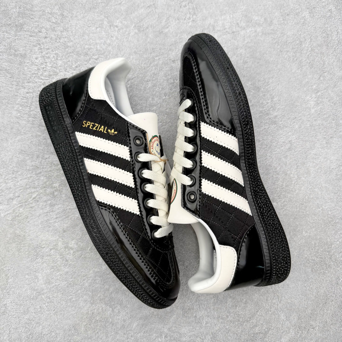 Adidas x The Blue Trio Handball Spezial Black White lateral